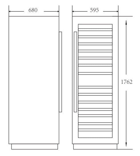 Atosa 154 Bottle Dual Zone Wine Fridge SC-430 WD