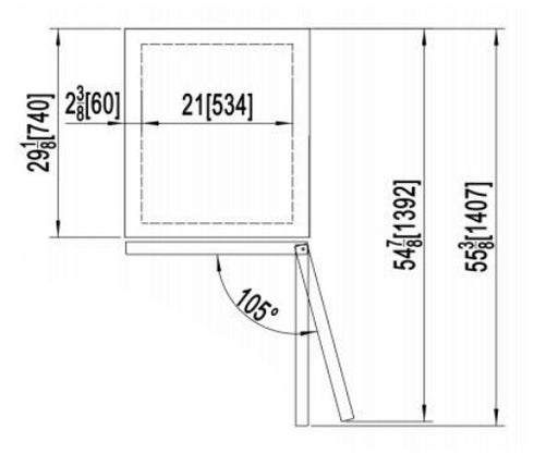 Atosa Slimline Single Door Fridge - JBF40RSGR