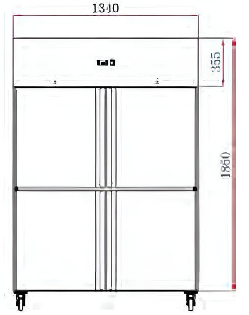 FED-X S/S Four-Door Upright Freezer - XURF1200S2V