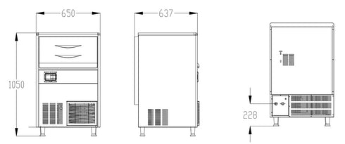 Blizzard Granular Ice Maker 120kg Production - SN-128F