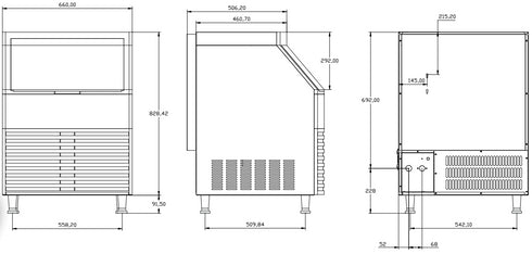 Blizzard Ice Maker Air-Cooled 95kg Production SN-210P