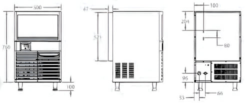 Blizzard Under Bench Ice Maker Air Cooled 55kg Production SN-120P