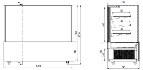 Bonvue Chilled Food Display 1800 mm SL860V