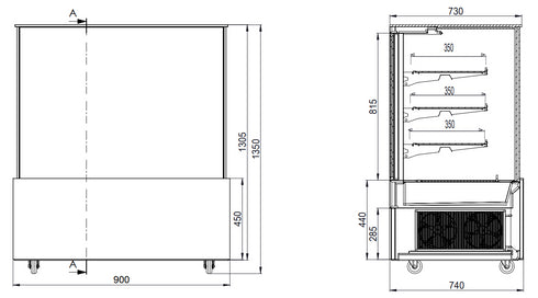Bonvue Heated Food Display 900 mm H-SL830V