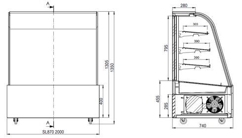 Bonvue Heated Food Display 900 mm H-SL830