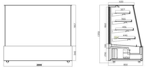 Bonvue Deluxe Chilled Display Cabinet - SLP870C