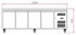 FED-X S/S Four-Door Bench Fridge - XUB7C22S4V