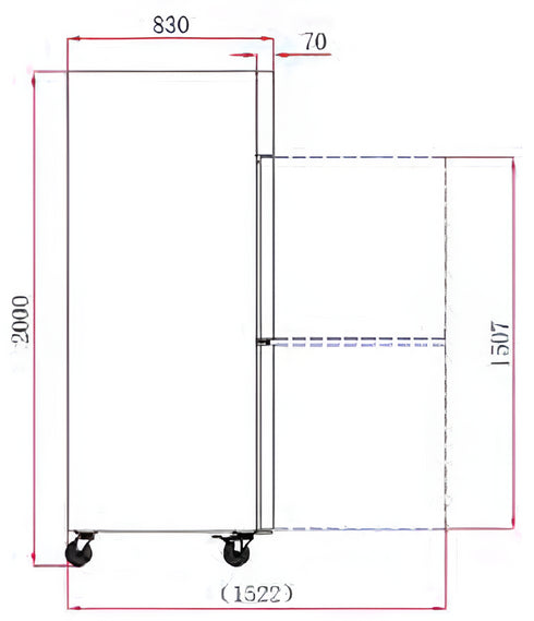 FED-X S/S Four Door Upright Freezer - XURF1410S2V