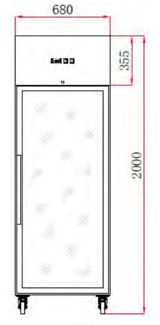 FED-X S/S Full Glass Single Door Upright Freezer - XURF600G1V