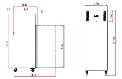 FED-X S/S Single Door Upright Freezer - XURF600SFV