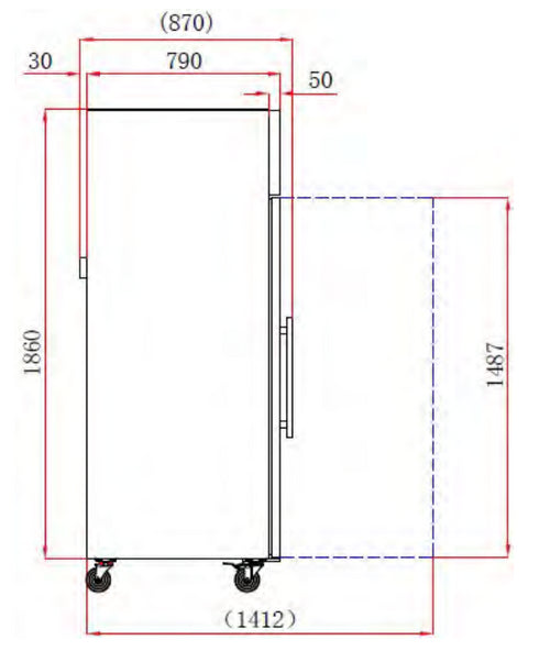 FED-X S/S Two Full Glass Door Upright Freezer - XURF1200G2V