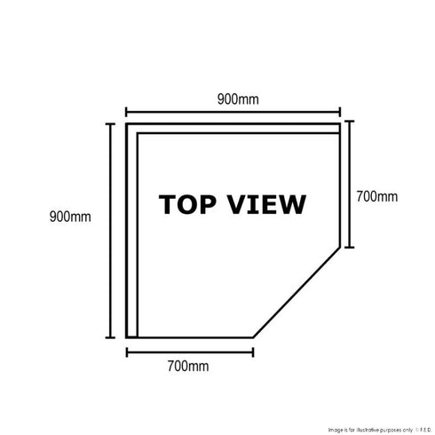 FED Corner Workbench with 100mm Splashback - 0900-7-WBCB/H