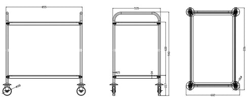 FED Stainless Steel Trolley YC-102