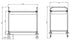 FED Stainless Steel Two Tier Deep Shelf Trolley YC-102D