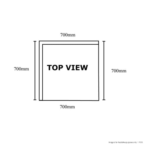 FED Corner Workbench 150mm Splashback & Undershelf  WBCB7-0700/A
