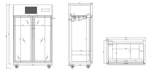 Thermaster Double Door Display Freezer - SUFG1000