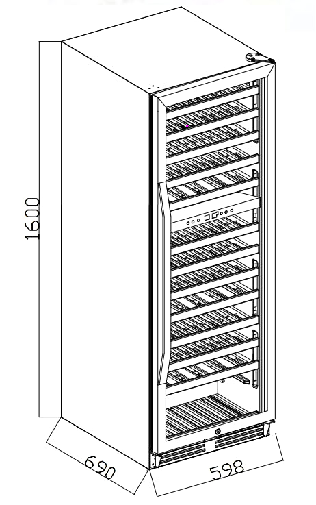 Thermaster Dual Zone Medium Premium Wine Cooler - WB-155B