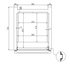 Thermaster Single Glass Door Upright Fridge Black Stainless Steel - SUCG500B