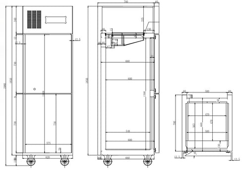 Thermaster TROPICAL door SS Fridge - SUC500