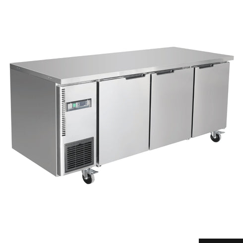 Thermaster Stainless Steel Triple Door Workbench Freezer - TS1800BT-3D