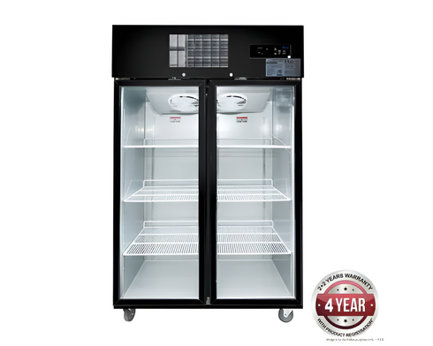 Thermaster Double Door Upright Display Fridge (Black) - SUCG1000B