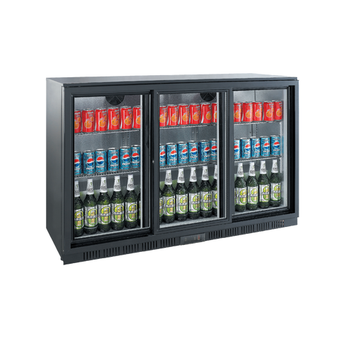 Exquisite Three Sliding Doors Backbar Display Fridge - Low Height - UBC330SL