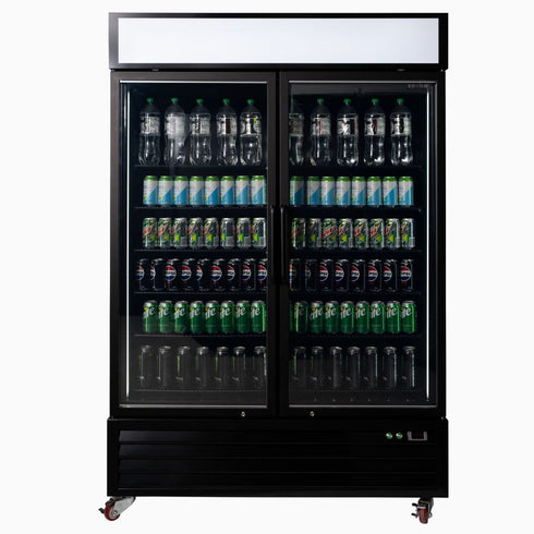 Bromic 1266L Upright Display Fridge 2-Door - UC1250GDL-NR