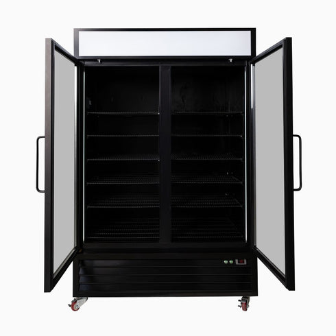 Bromic 1266L Upright Display Fridge 2-Door - UC1250GDL-NR