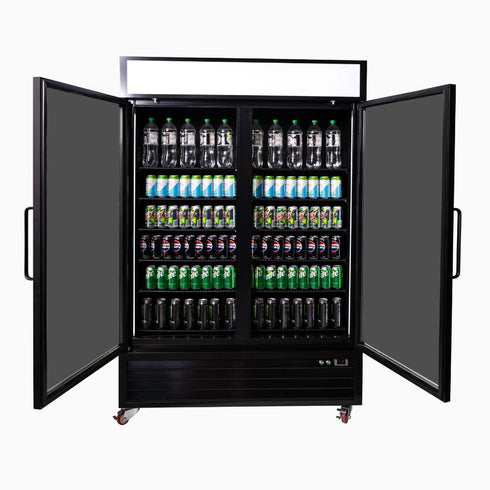 Bromic 1266L Upright Display Fridge 2-Door - UC1250GDL-NR