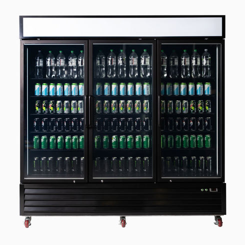 Bromic 1980L Upright Display Fridge 3-Door - UC1980GDL-NR