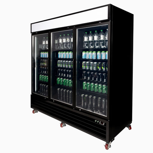 Bromic 1980L Upright Display Fridge 3-Door - UC1980GDL-NR