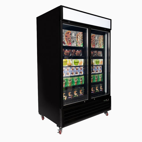 Bromic 1266L Upright Display Freezer 2-Door - UF1250GDL-NR