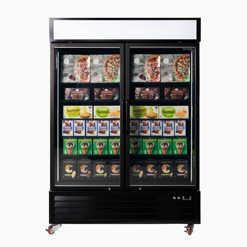 Bromic 1266L Upright Display Freezer 2-Door - UF1250GDL-NR