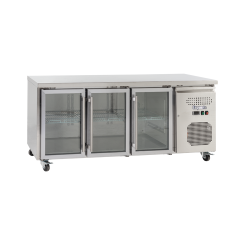 Exquisite Three Glass Door Underbench Fridge - USC400G