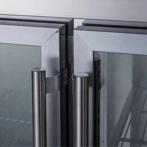Exquisite Two Glass Door Underbench Fridge - USC260G