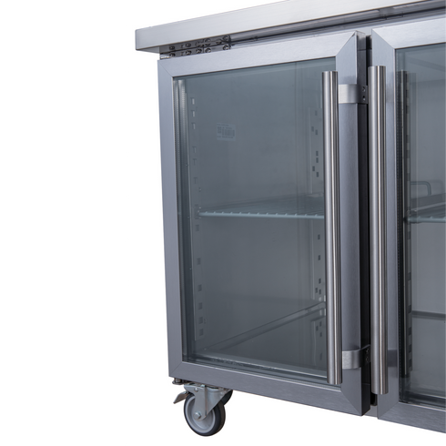 Exquisite Two Glass Door Underbench Fridge - USC260G