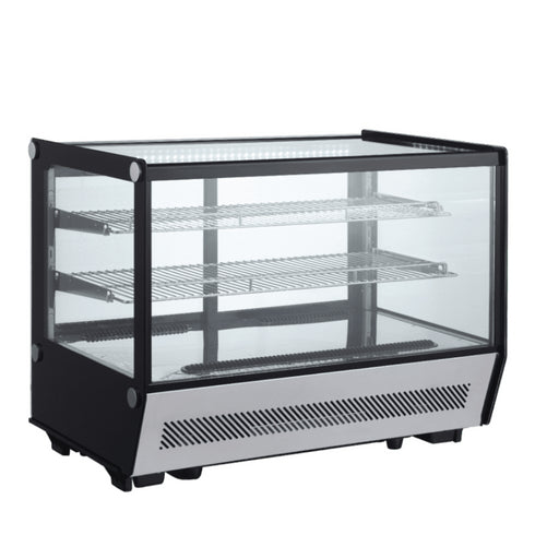 Exquisite Counter Top Cold Cake Display Square Glass 160L - CTC160S