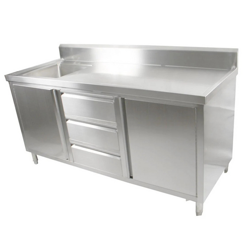 FED Kitchen Tidy Cabinet With Left Sink - SC-7-1800L-H