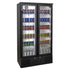 AG 477L Upright Double Glass Door Display / Backbar Fridge - Black - B500G