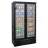 AG 477L Upright Double Glass Door Display / Backbar Fridge - Black - B500G