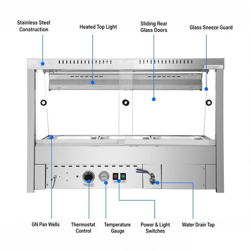 Bonvue Angled Countertop Wet and Dry Bain Marie BM11TC