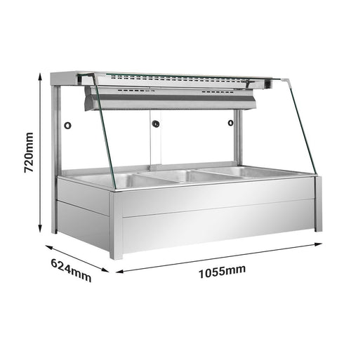 Bonvue Angled Countertop Wet and Dry Bain Marie BM11TC