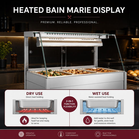 Bonvue Angled Countertop Wet and Dry Bain Marie BM11TC