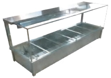 Jasper Wet Hot Food Display 2060 MM BM6 Holds 6 x 1/1 GN Pans (Pans not included) 15 AMP - BM6