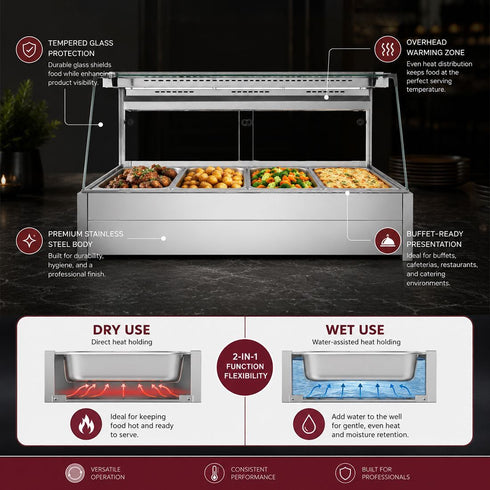 Bonvue Angled Countertop Wet and Dry Bain Marie BM17TC