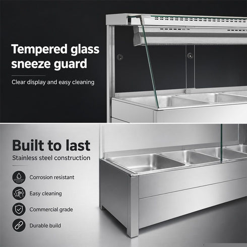 Bonvue Angled Countertop Wet and Dry Bain Marie BM14TC