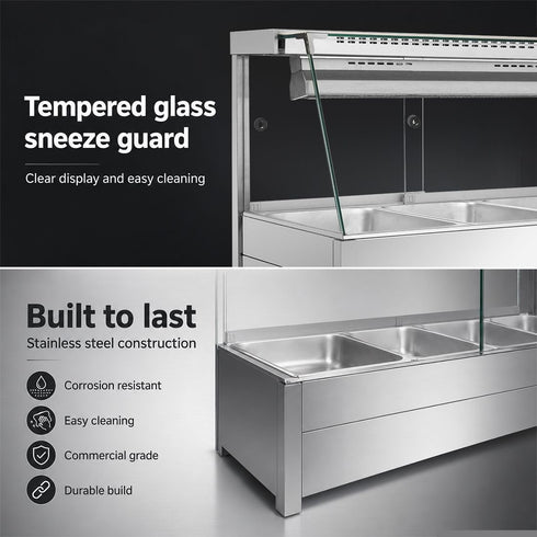 Bonvue Angled Countertop Wet and Dry Bain Marie BM17TC