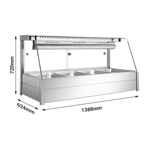 Bonvue Angled Countertop Wet and Dry Bain Marie BM14TC
