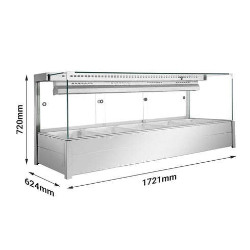 Bonvue Square Countertop Wet and Dry Bain Marie BM17SC