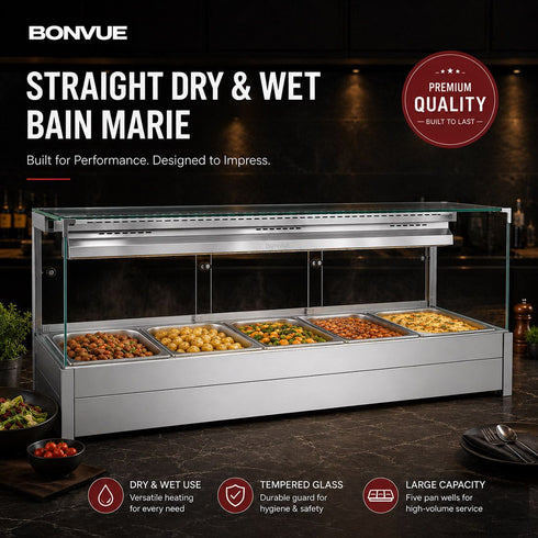 Bonvue Square Countertop Wet and Dry Bain Marie BM17SC